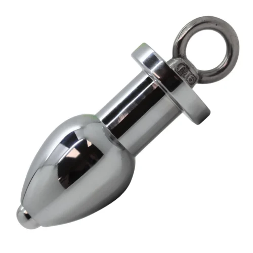 Thru Hole Enema Metal Butt Plug With Removable Core + Precision Pressure Adapter Set